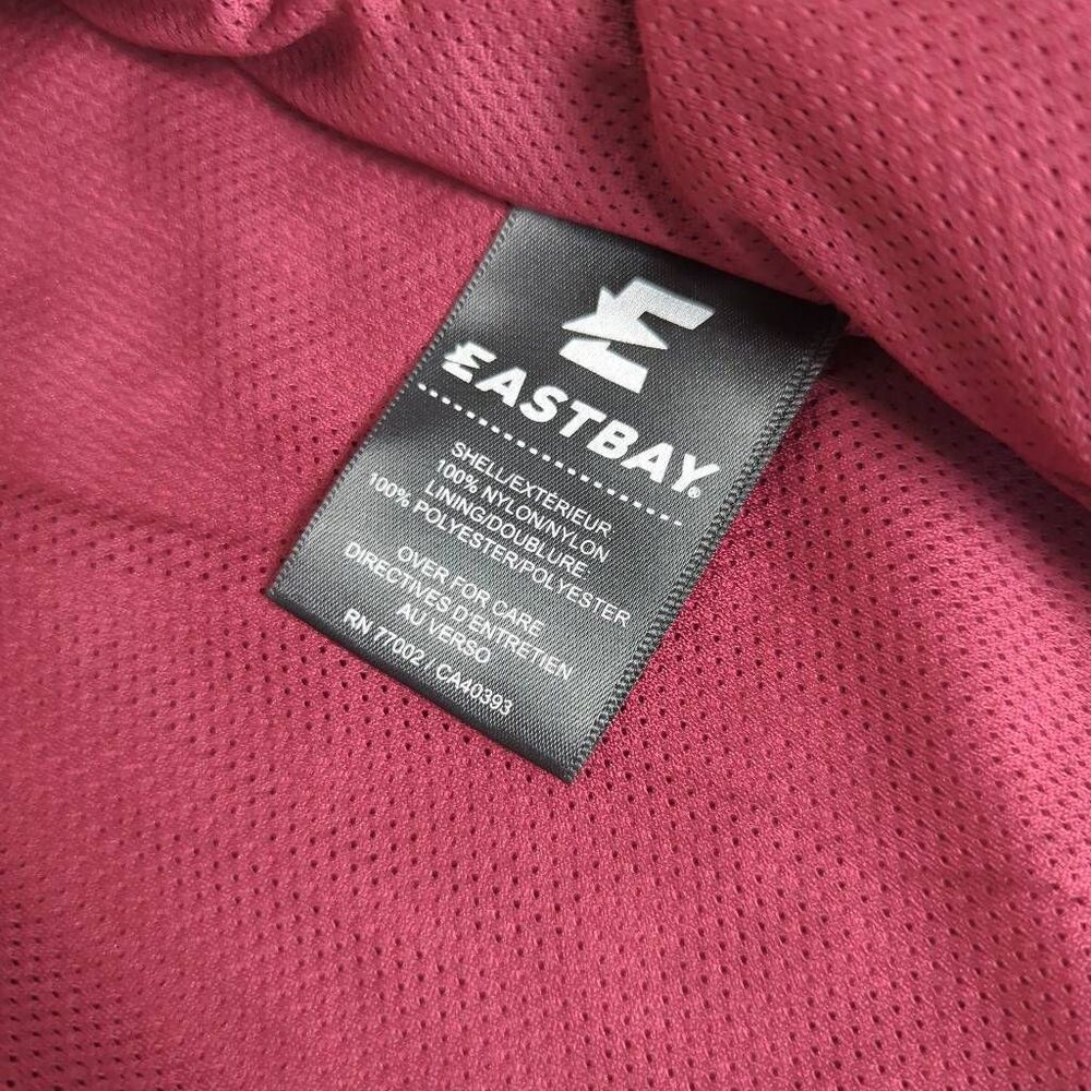 Brand New East Bay Men’s Large Red Velocity Warmup Jacket Coat Full Zip - Picture 6 of 10